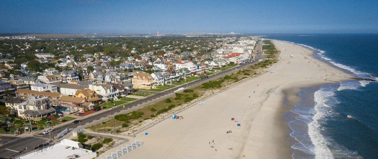 Aerial of Cape May New Jersey