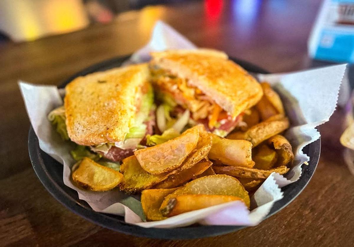 Local sandwich and potato chips featured on the Orlando Food Tour