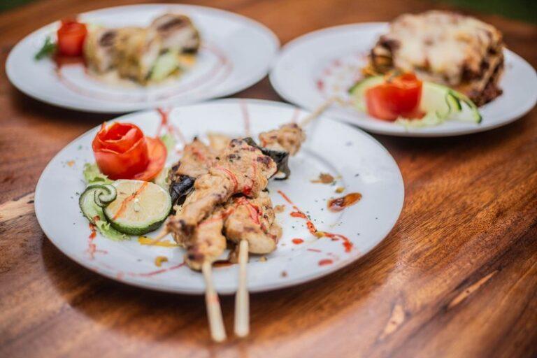 Food great – location great, but not the music or the service!