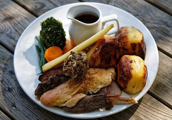 Sunday Roast is a British traditional Sunday dinner Secret Food