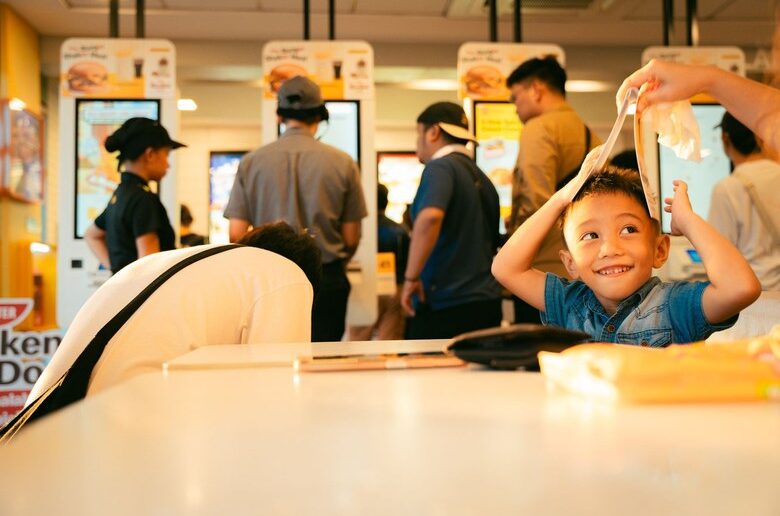 Queue English food