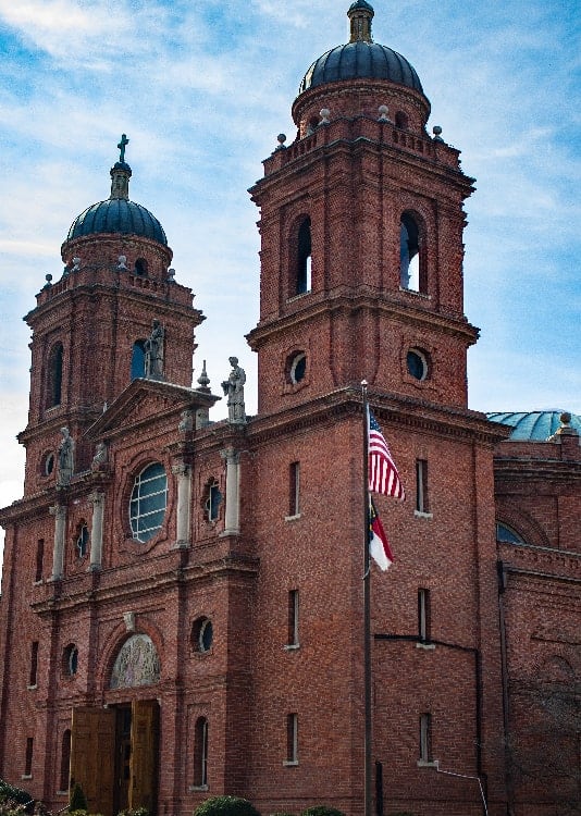 Exterior of Basilica of St. Lawrence in Asheville