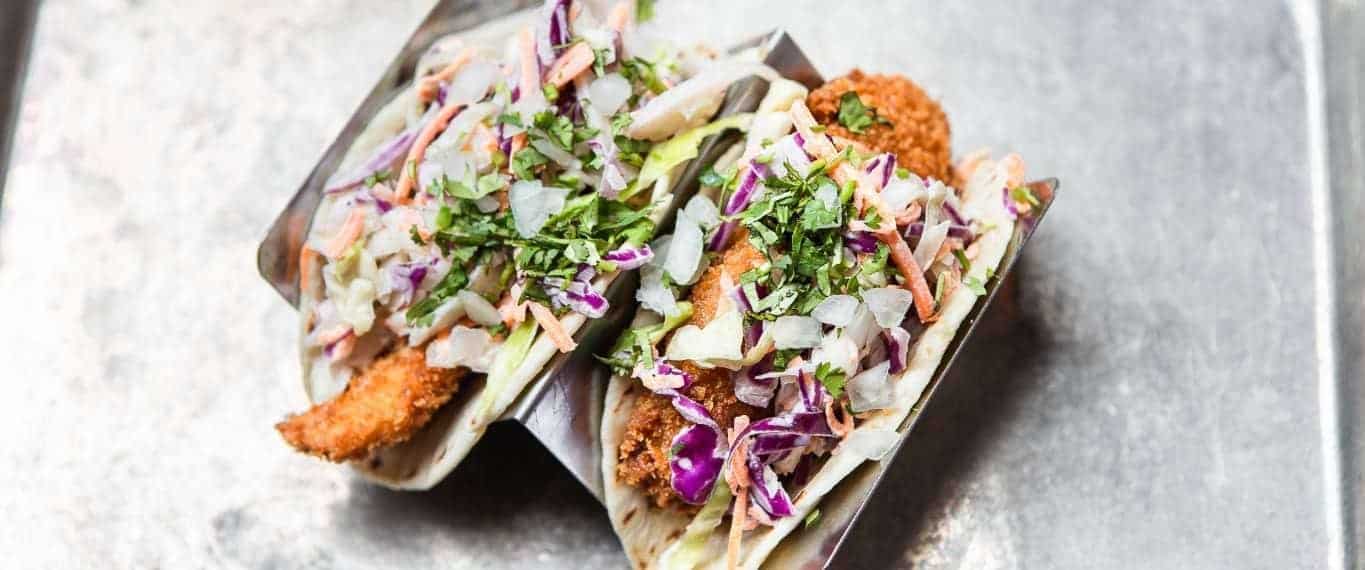 Fried chicken tacos