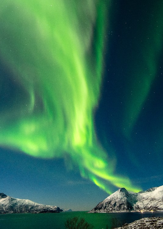 The polar lights aurora
