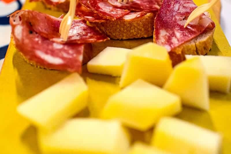Cured meats and cheese