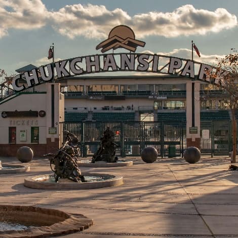 Chukchansi Park baseball stadium in Downtown Fresno, California, home of the Fresno