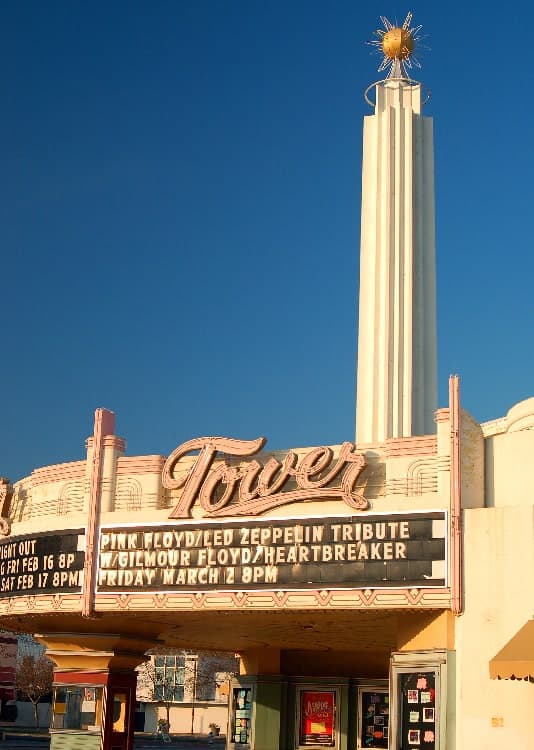 The Historic Art Deco Tower Theater in Fresno