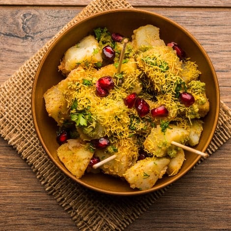 potato spicy snacks called aloo chaat