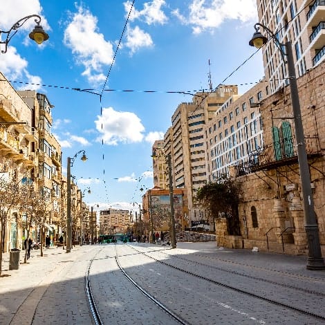 Jaffa Street with buildings