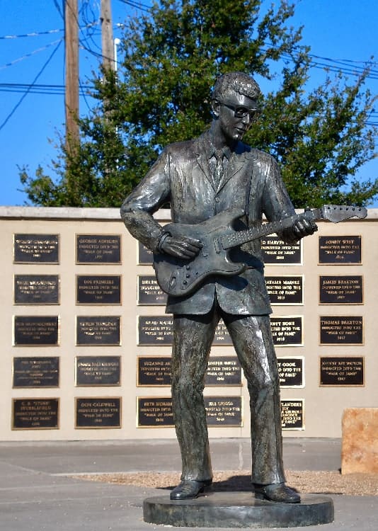 Holly memorial for the rock and roll singer