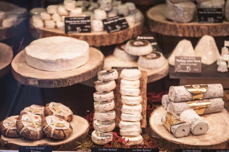 Cheese shop display