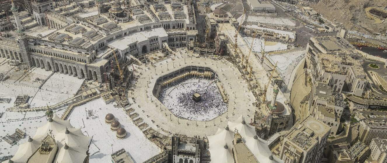 mecca city aerial view
