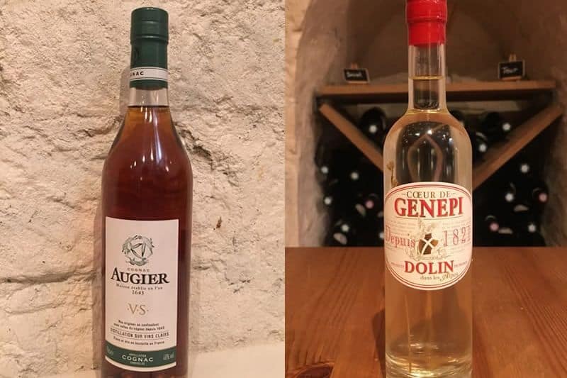 Liqueur de Génépi and cognac