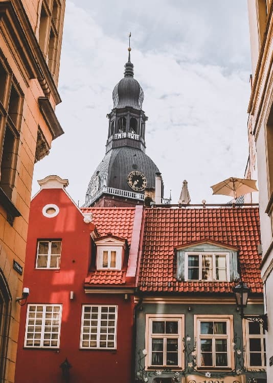 architecture of old town of riga