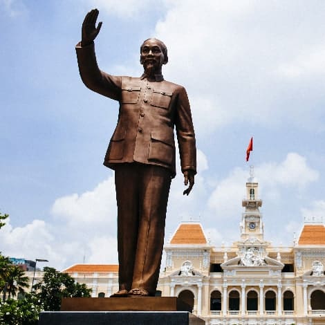 statue of ho-chi-minh in downtown