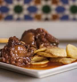 Oxtail and chips