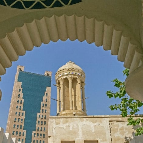 round watchtower in sharjah