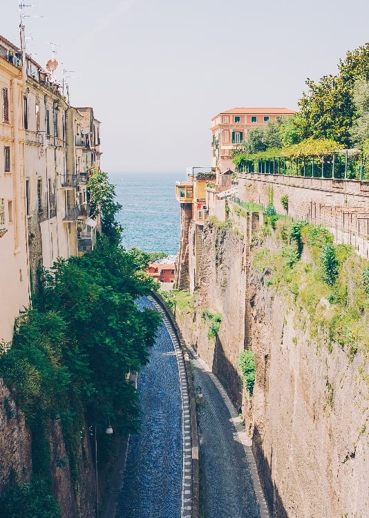 view of the street in sorrento italy