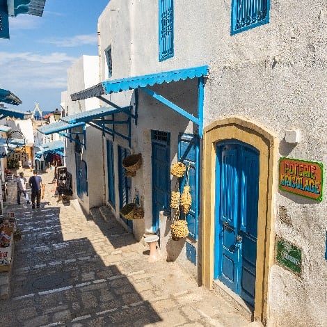 Narrow streets of old city Sousse