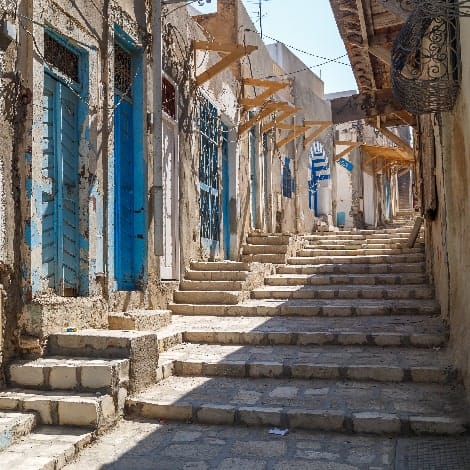  Typical street inside the medieval Sousse medina