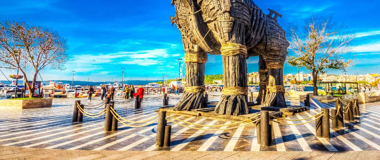 Wooden Horse view in Canakkale,Turkey