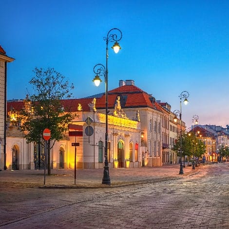 krakowskie przedmiescie historic street in warsa